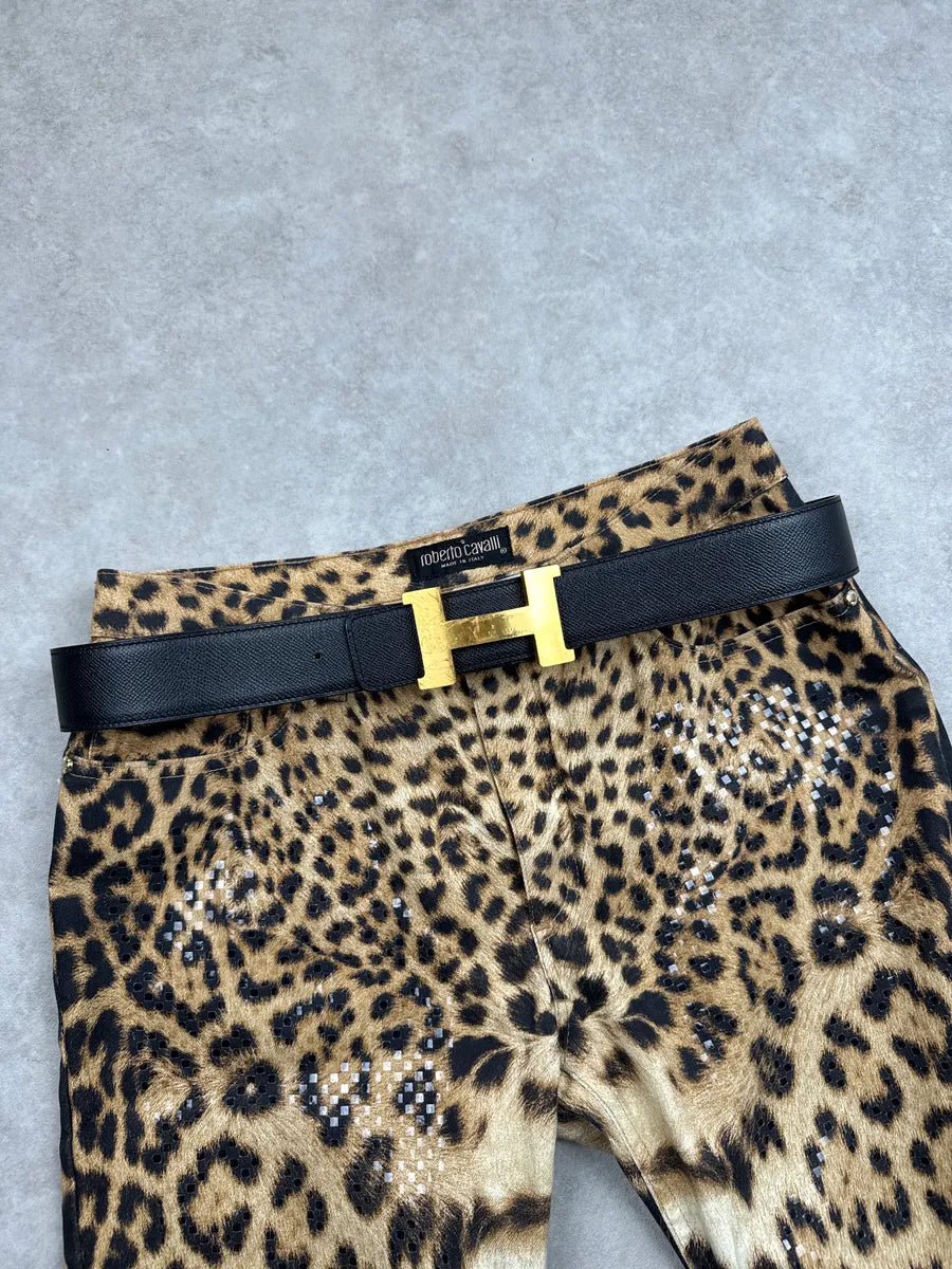 Hermès Black Leather Golden H Buckle Belt kGZQGHMq 0