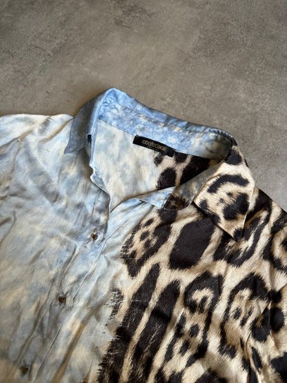 2000s Roberto Cavalli Silk Leopard Shirt  (S) - 7