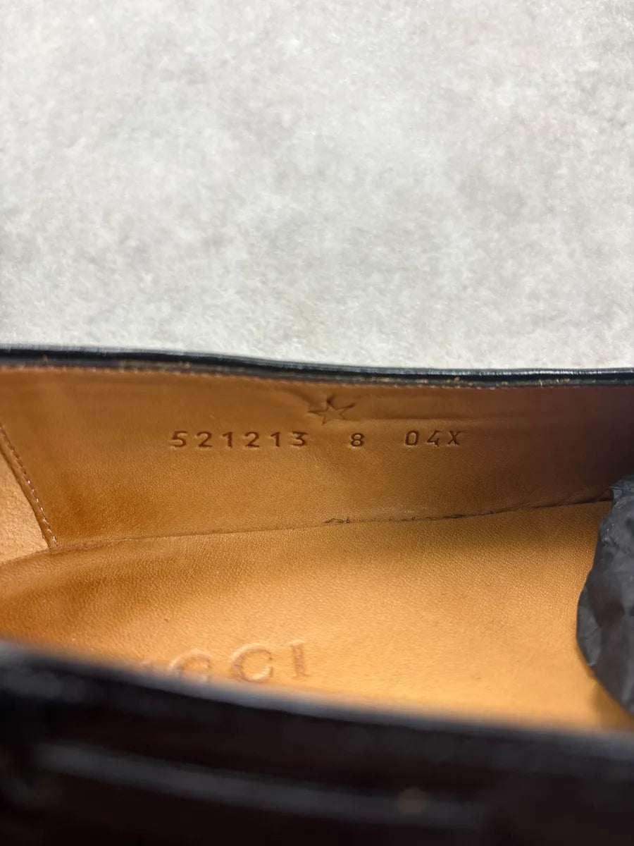2000 Gucci Black Leather Tassel Loafers LknXrum 8