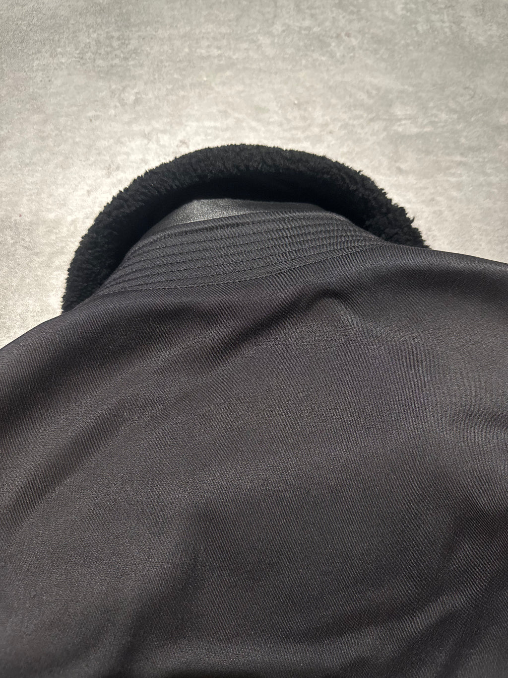 2000s Prada Black Aviator Cozy Bomber Jacket (L) - 5