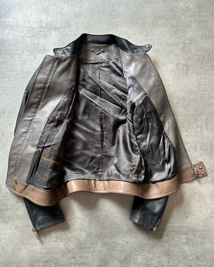 Louis Vuitton Racing Cafe Biker Padded Leather Jacket  (M) - 3