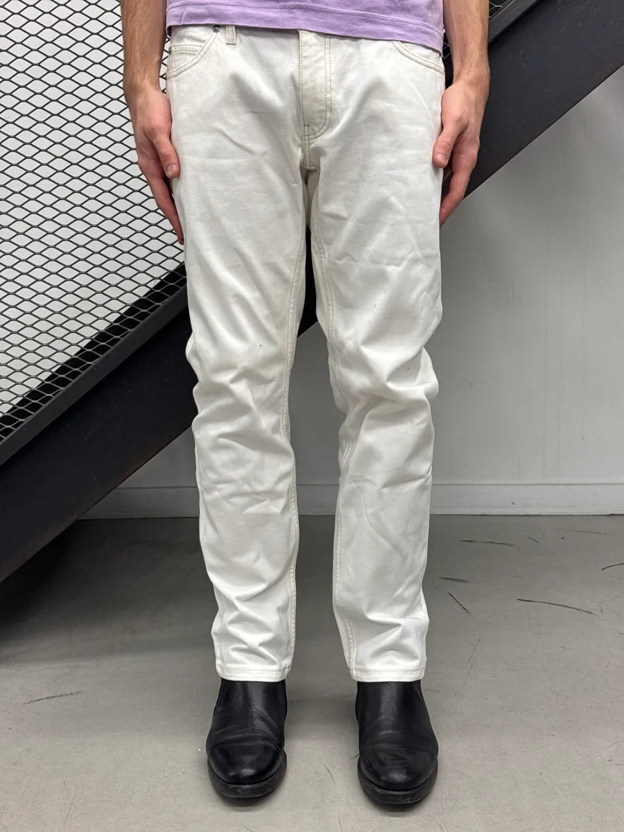 2010s Gucci White Denim Script Jeans kKiZXWGK 0