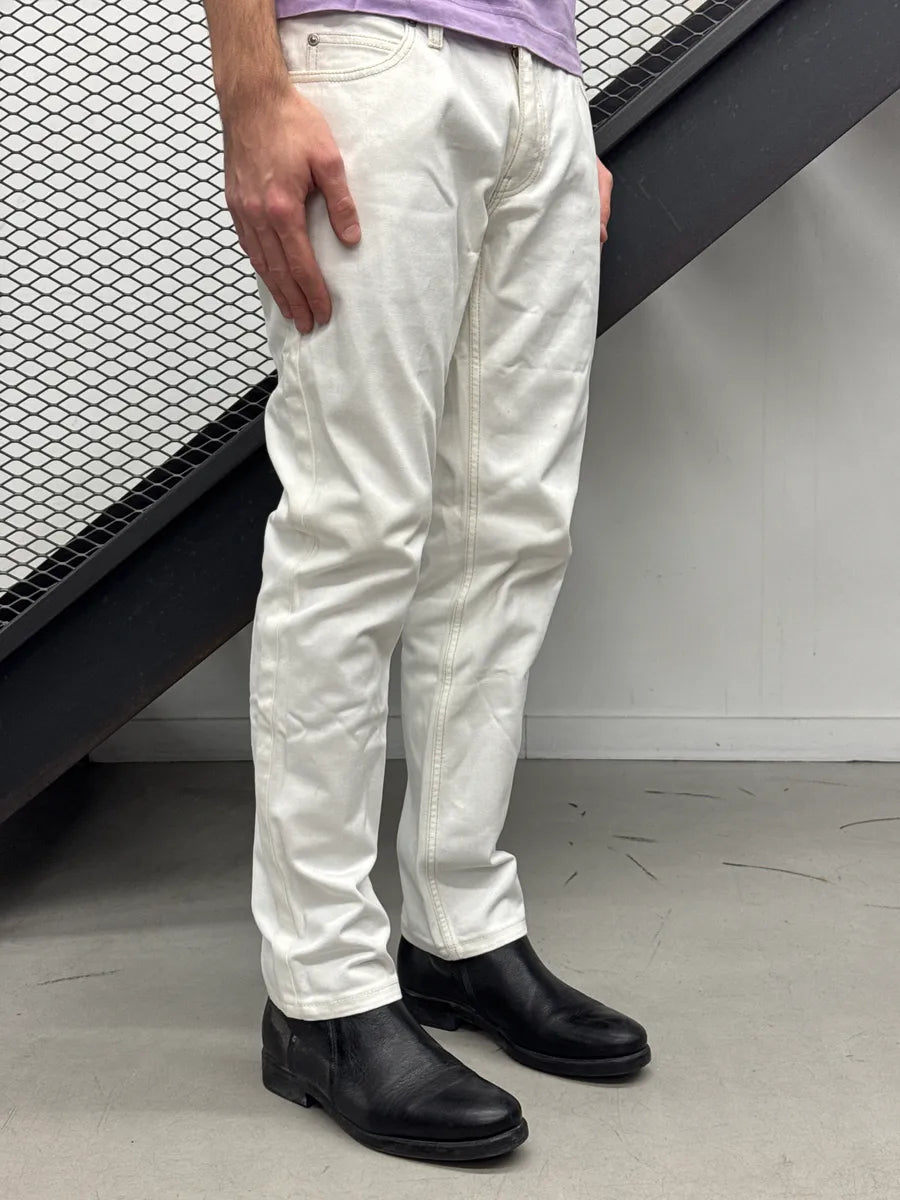 2010s Gucci White Denim Script Jeans kKiZXWGK 1