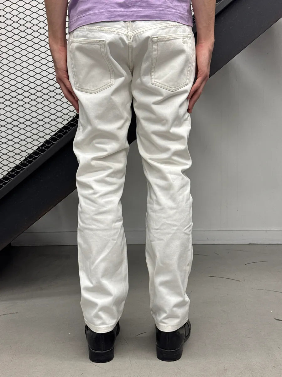2010s Gucci White Denim Script Jeans kKiZXWGK 2