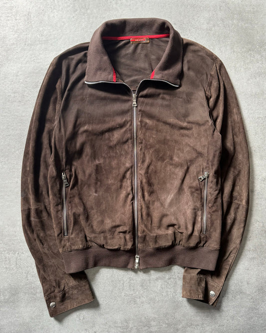 AW2005 Prada Brown Soft Leather Jacket (M) - 1