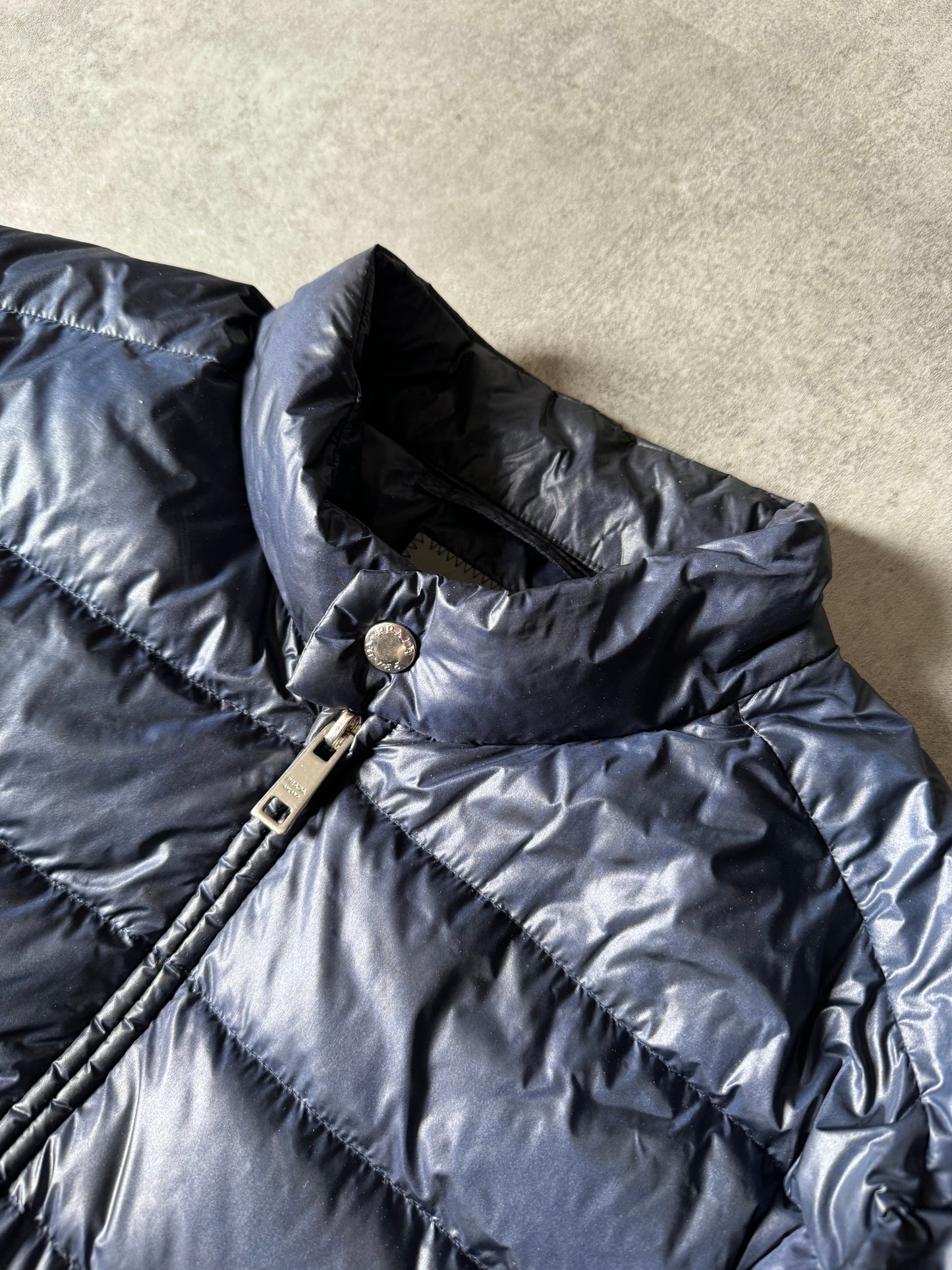 2000s Prada Nylon Navy Puffer Jacket (M) - 8