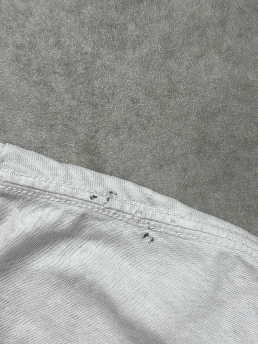SS2018 Balenciaga White BB Logo Distressed Neckline T-Shirt kOGZtTwC 9
