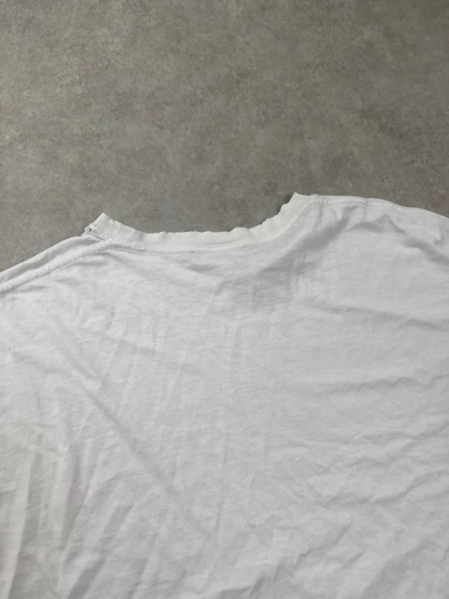 SS2018 Balenciaga White BB Logo Distressed Neckline T-Shirt kOGZtTwC 7