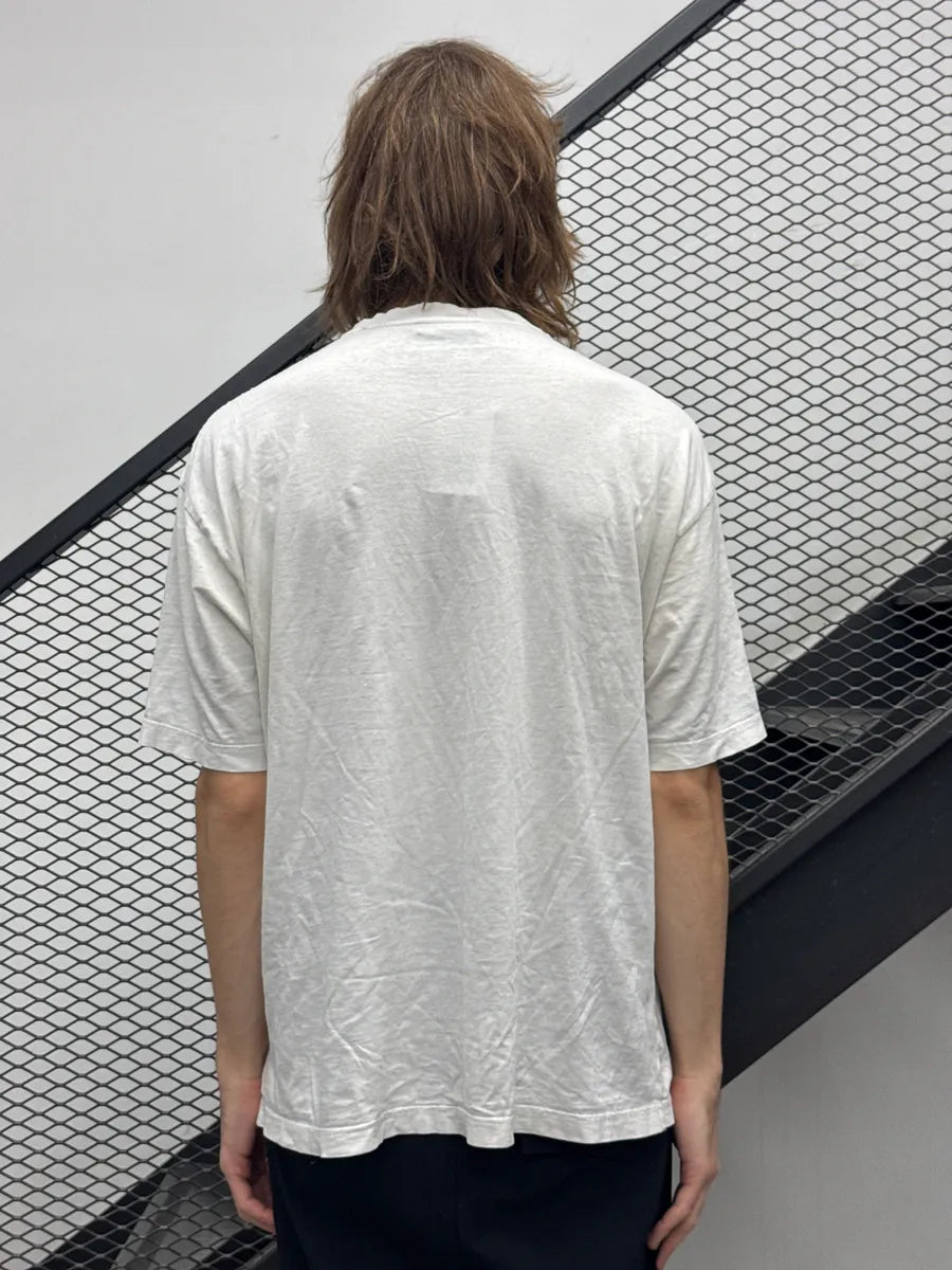 SS2018 Balenciaga White BB Logo Distressed Neckline T-Shirt kOGZtTwC 2