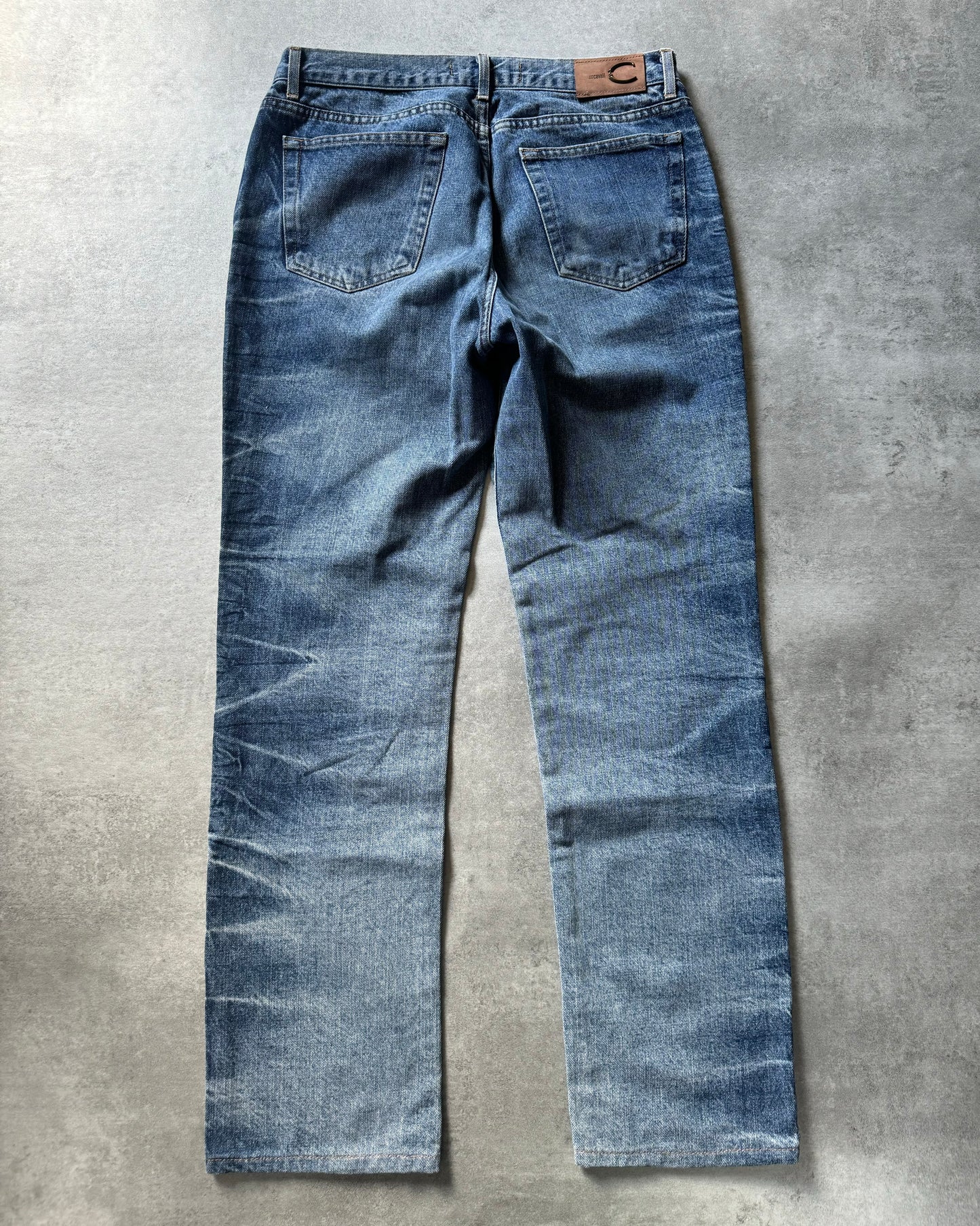 SS2006 Cavalli Blue Faded Edgy Denim Jeans  (M) - 6