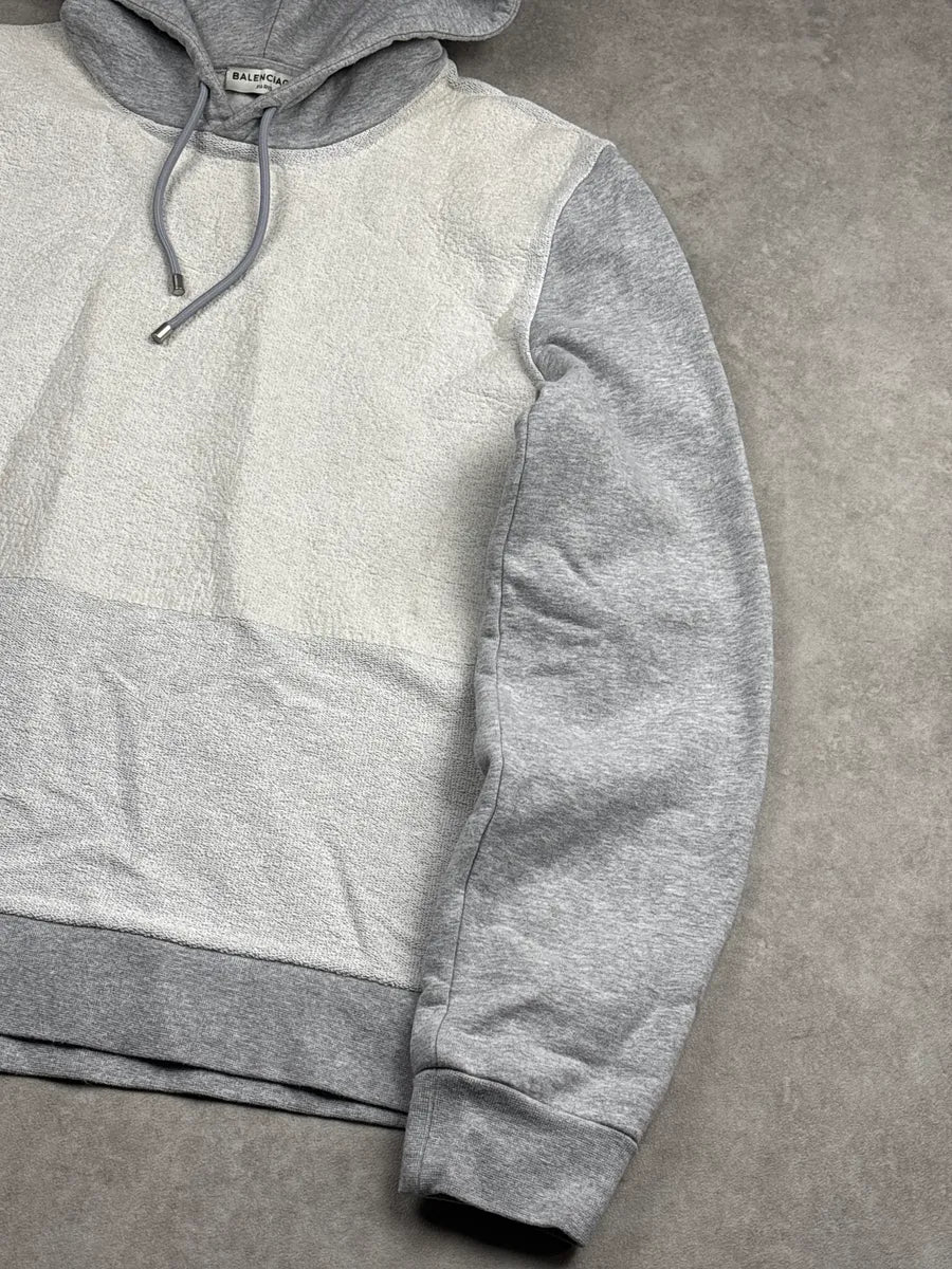 AW2014 Balenciaga Light Grey Contrast Panel Hoodie kVOBVbIV 5