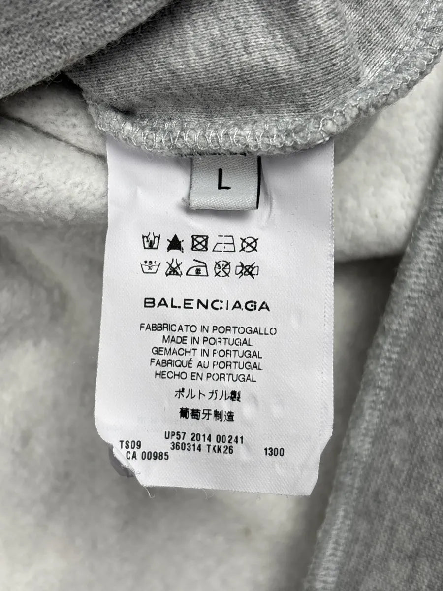 AW2014 Balenciaga Light Grey Contrast Panel Hoodie kVOBVbIV 10