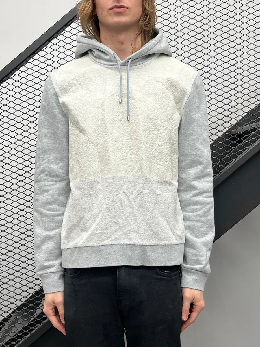 AW2014 Balenciaga Light Grey Contrast Panel Hoodie kVOBVbIV 1