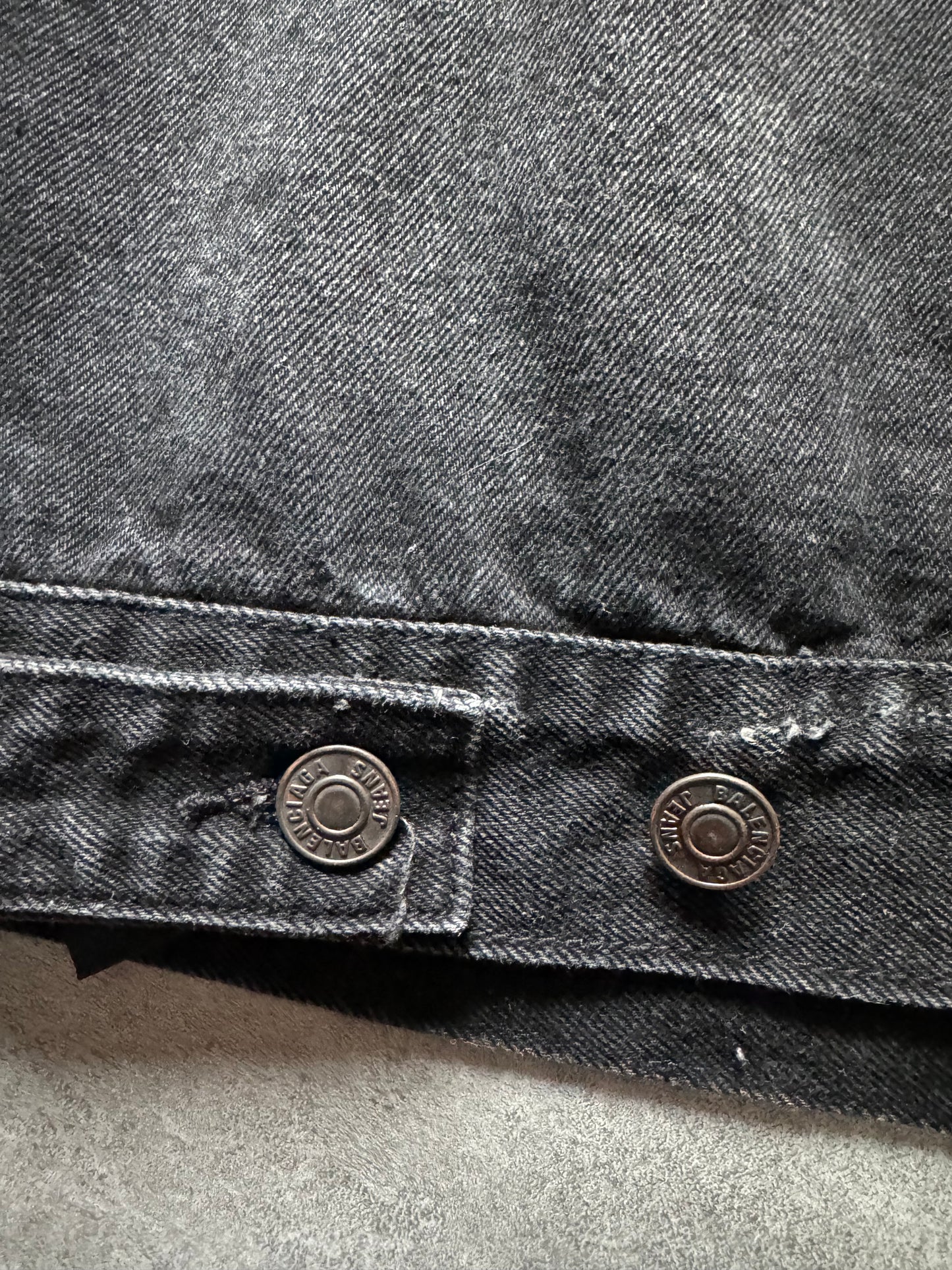 Balenciaga Grey Avant-Garde Denim Vest  (L) - 4