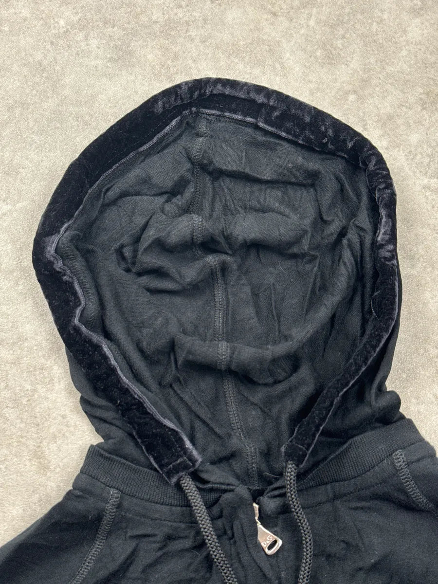 AW2006 Dolce & Gabbana Black Heart Zip-Up Hoodie kYMhPVfz 7