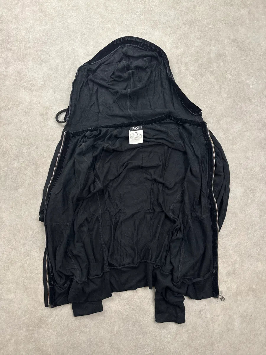AW2006 Dolce & Gabbana Black Heart Zip-Up Hoodie kYMhPVfz 9