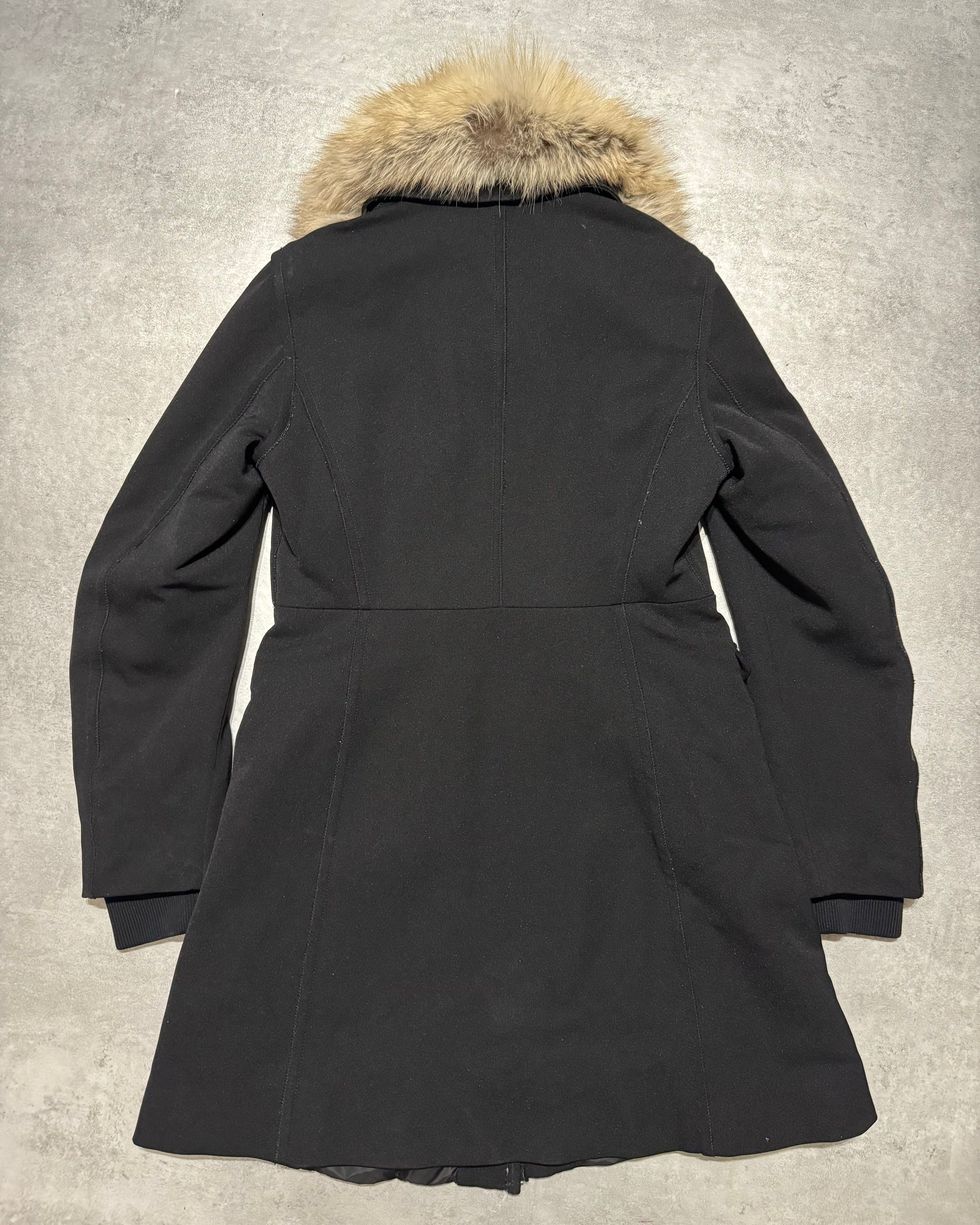 2000s Prada Cozy Elegant Fur Collar Jacket   (XS) - 2