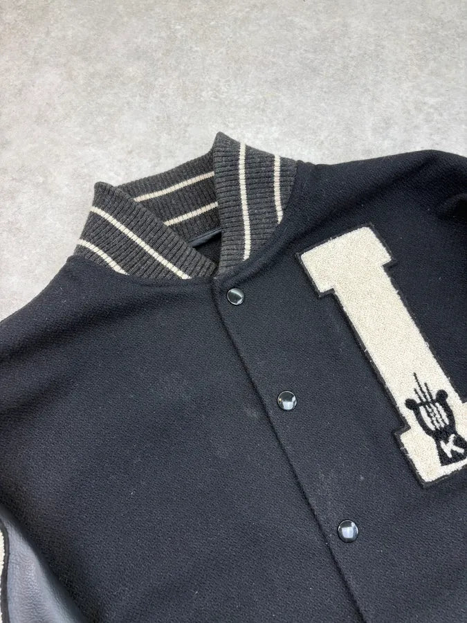 Kapital Bones Black Wool Varsity Jacket OQqwclu 4