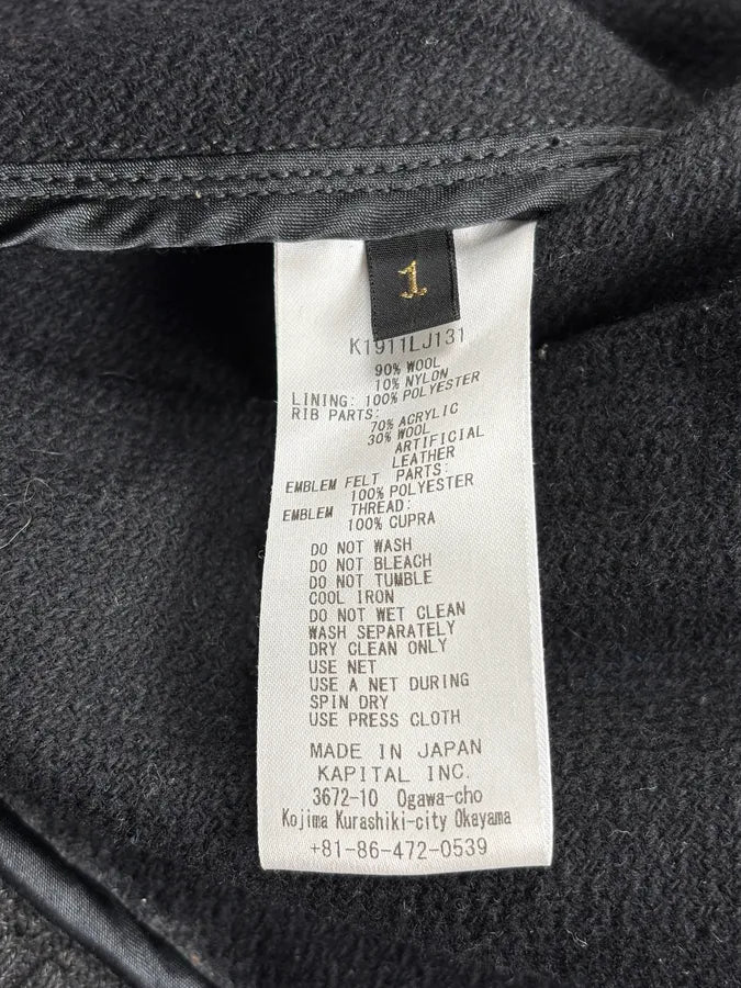 Kapital Bones Black Wool Varsity Jacket OQqwclu 9