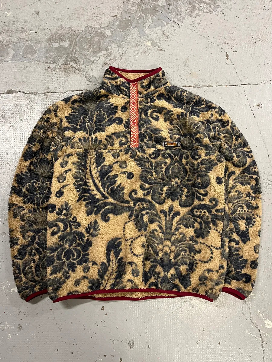 Kapital Damask Fleece Snap Beige Sweater soeDxgH 0
