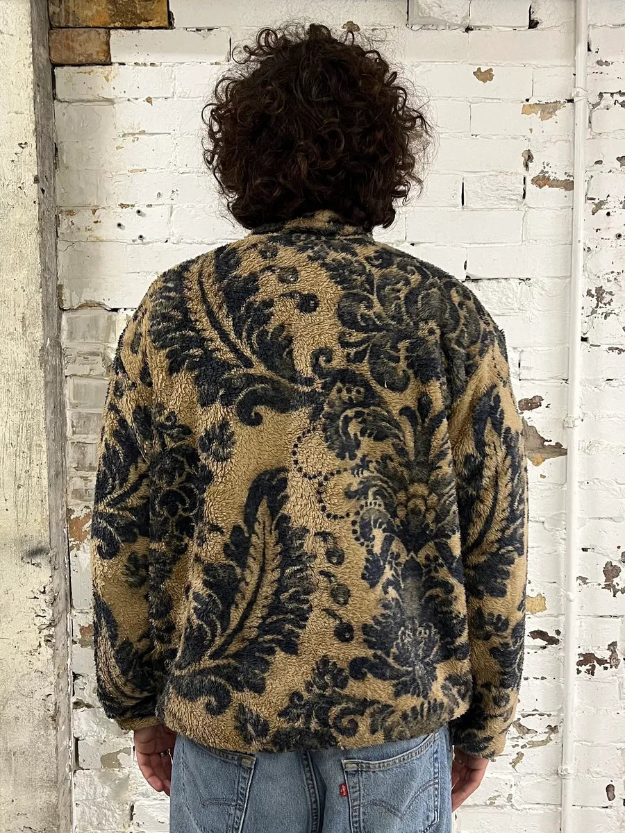 Kapital Damask Fleece Snap Beige Sweater soeDxgH 2