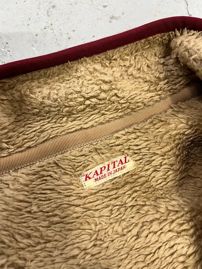 Kapital Damask Fleece Snap Beige Sweater soeDxgH 8