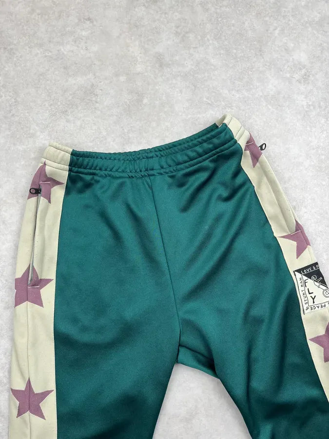 Kapital Green Beige Side Stars Elastic Jogger Pants xLjinuP 5
