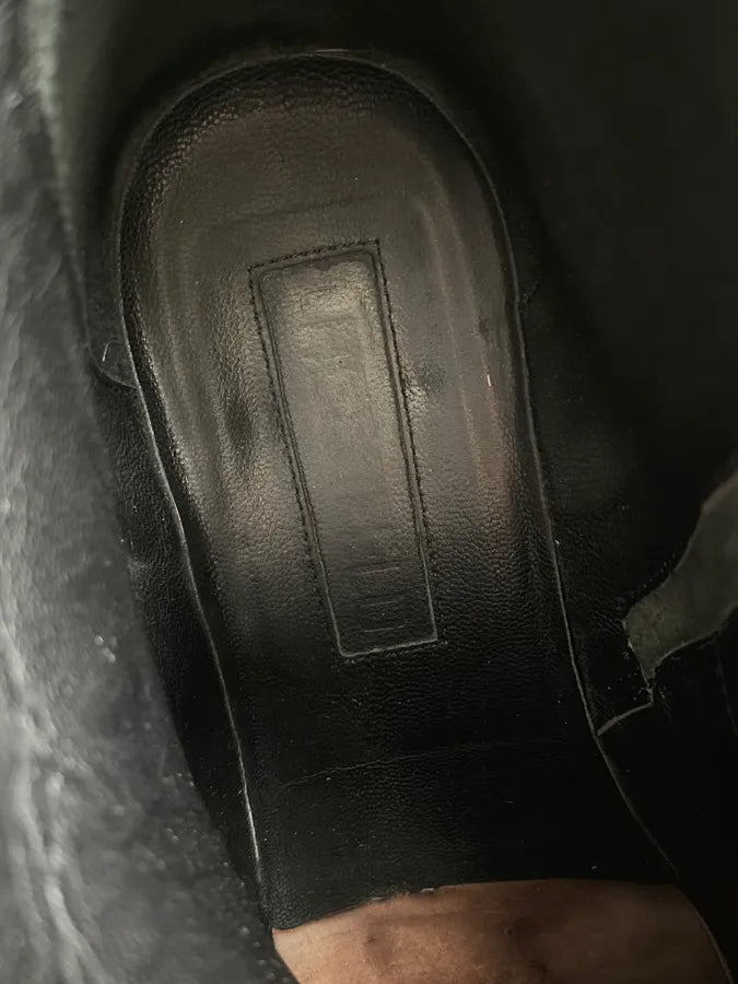 Karl Lagerfeld Black Leather Buckle Strap Boots JxkSond 5