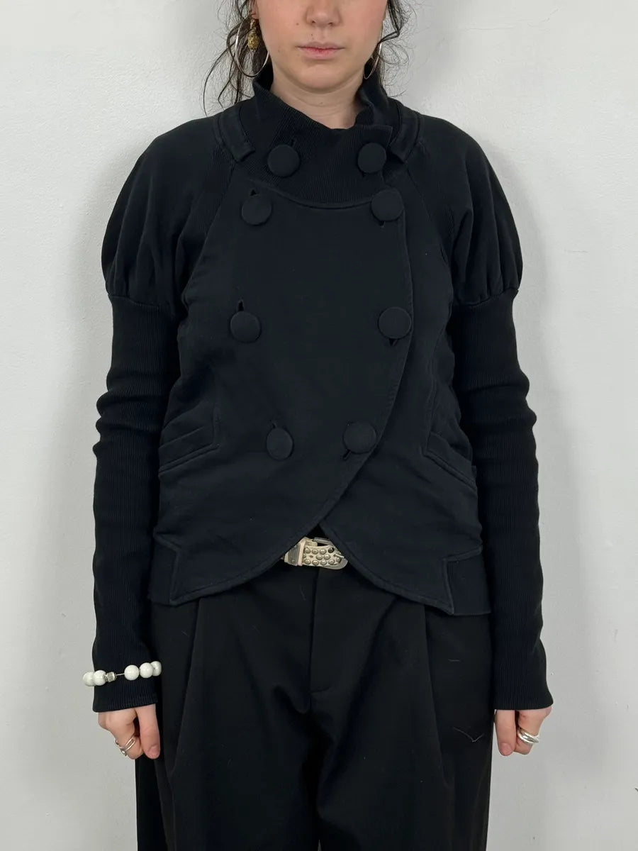 Kenzo Asymmetrical Buttoned Light Black Jacket XGMoBJJ 1