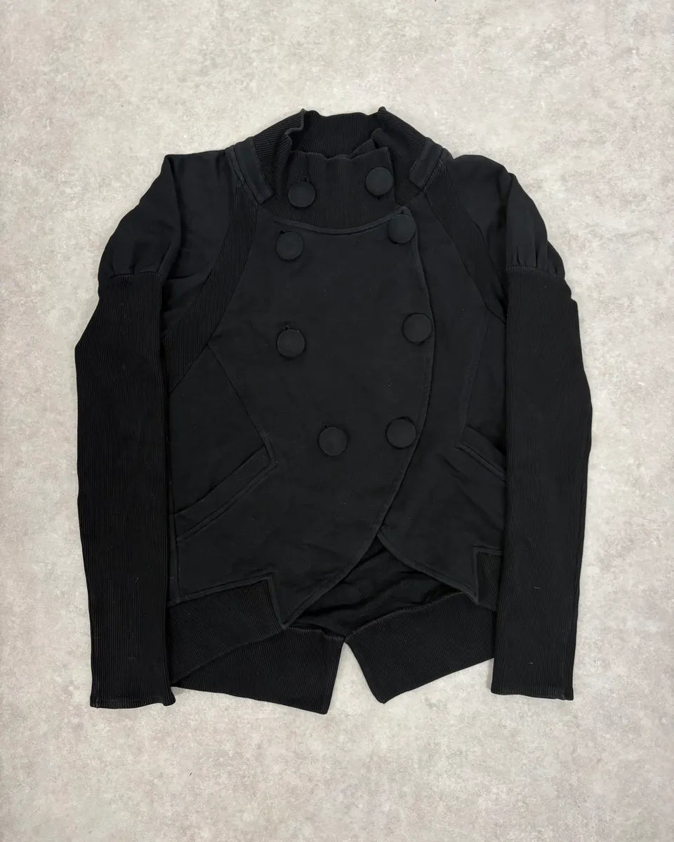 Kenzo Asymmetrical Buttoned Light Black Jacket XGMoBJJ 0