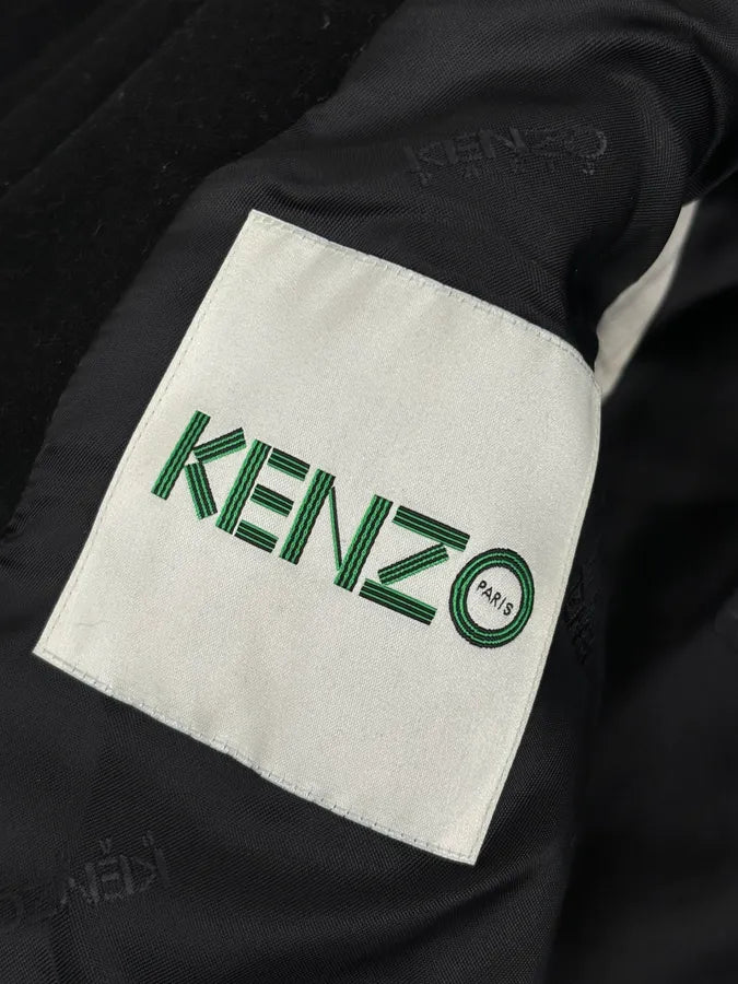 Kenzo Asymmetrical Wool Black Jacket dAAPOOc 8