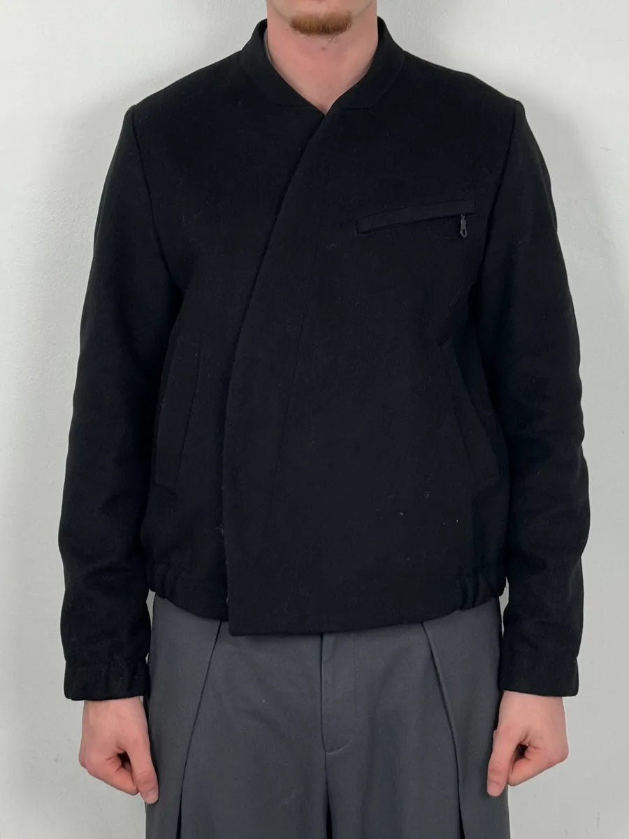Kenzo Asymmetrical Wool Black Jacket dAAPOOc 1