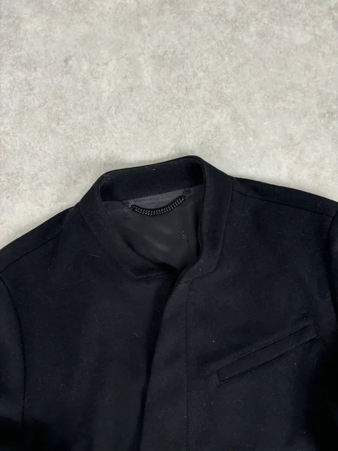 Kenzo Asymmetrical Wool Black Jacket dAAPOOc 3