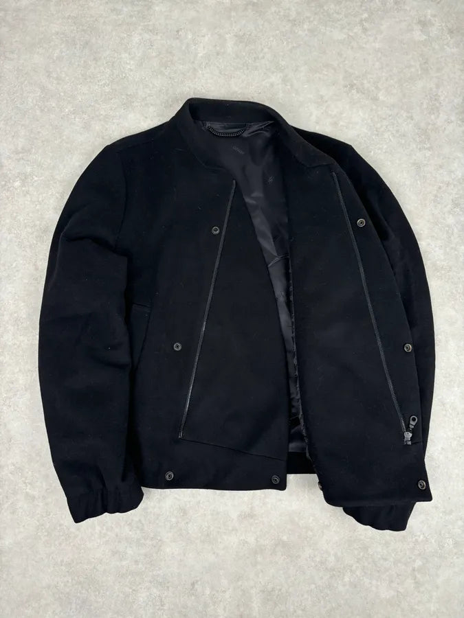 Kenzo Asymmetrical Wool Black Jacket dAAPOOc 6