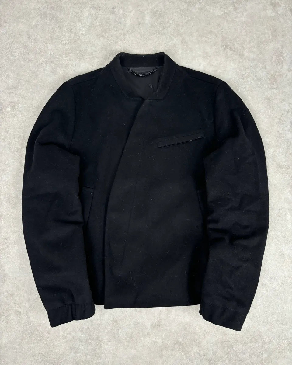 Kenzo Asymmetrical Wool Black Jacket dAAPOOc 0