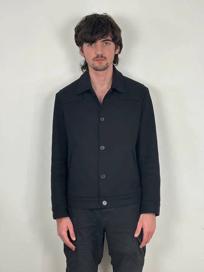Kenzo Black Classy Wool Buttoned Coat gTDbCiM 1