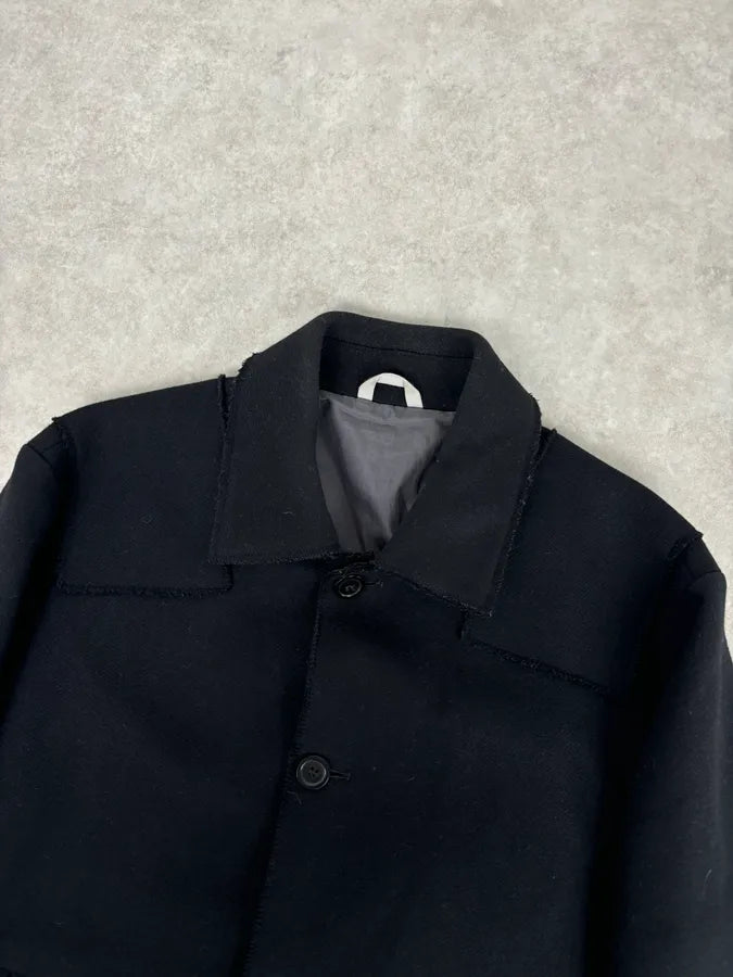 Kenzo Black Classy Wool Buttoned Coat gTDbCiM 3