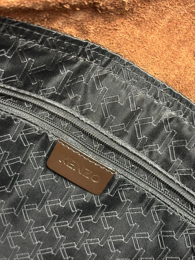 Kenzo Brown Embroidered Shoulder Bag lypMYkJ 16