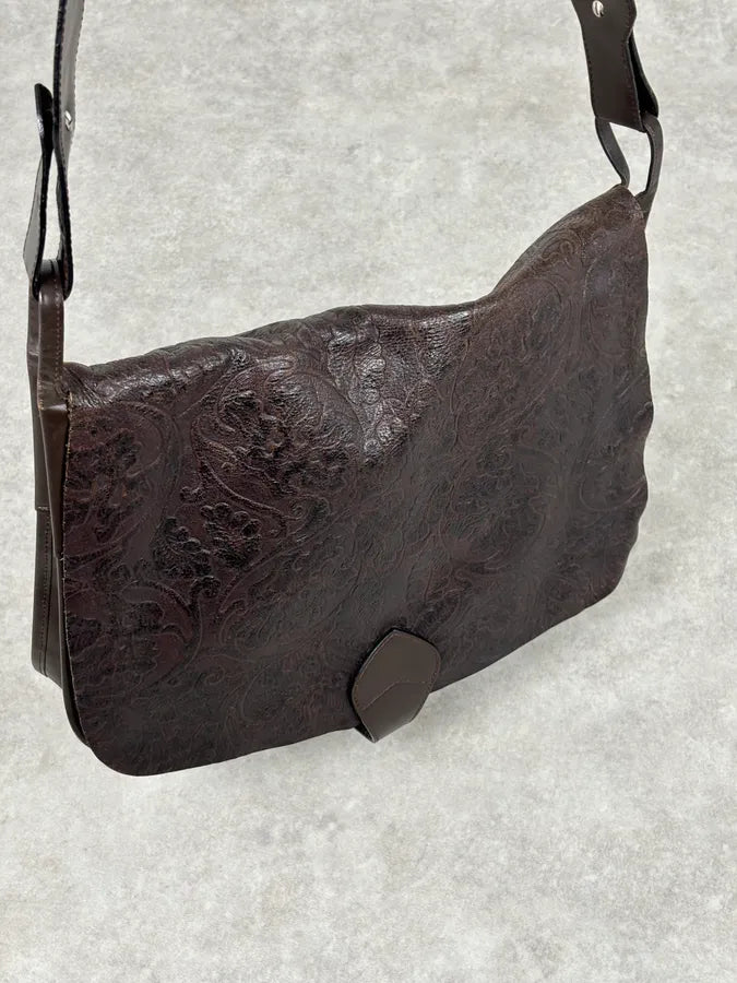 Kenzo Brown Embroidered Shoulder Bag lypMYkJ 9