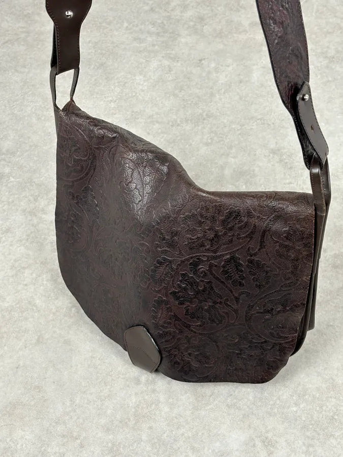 Kenzo Brown Embroidered Shoulder Bag lypMYkJ 10