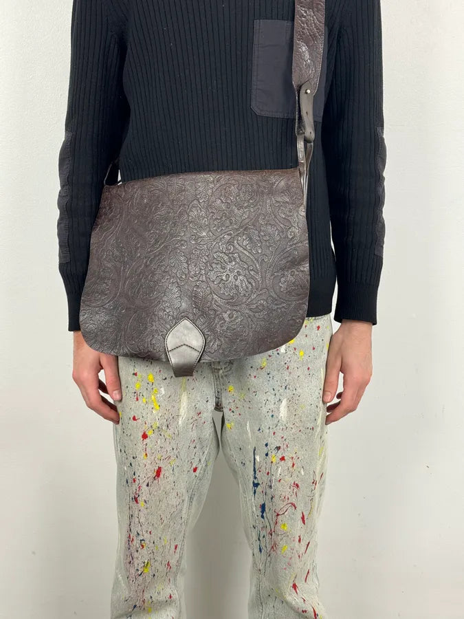 Kenzo Brown Embroidered Shoulder Bag lypMYkJ 2