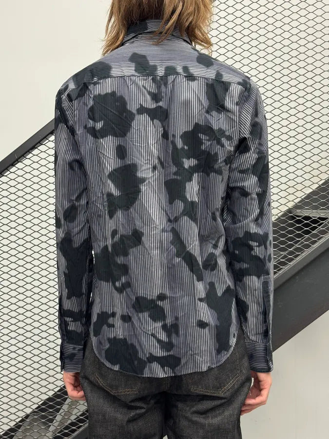 Kenzo Blue & Black Abstract Print Shirt CDzgHdx 2