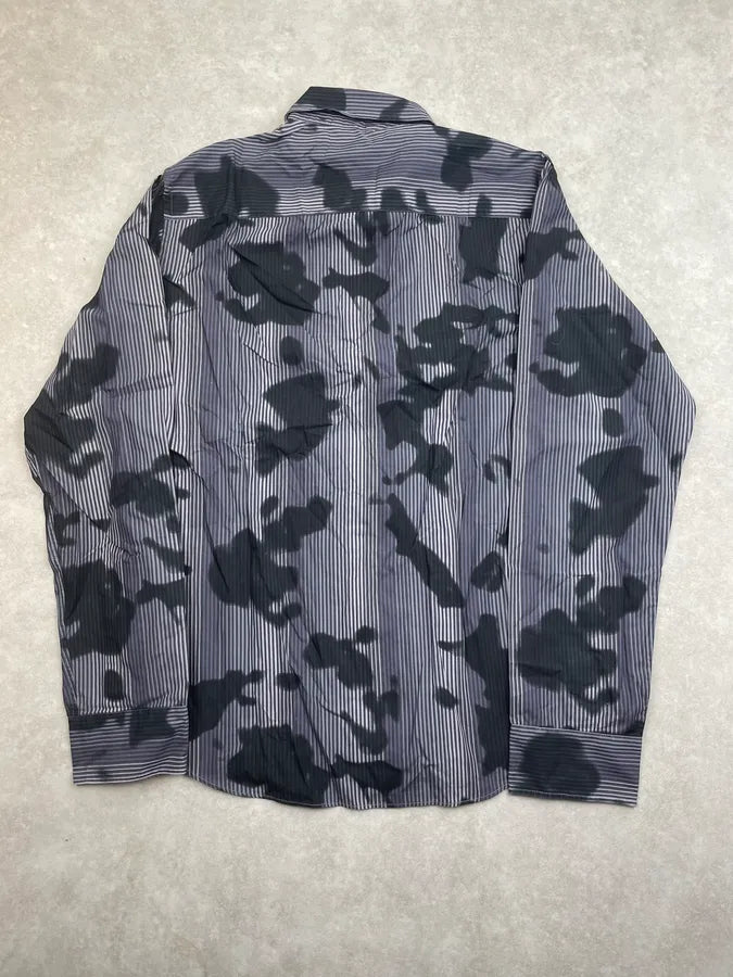 Kenzo Blue & Black Abstract Print Shirt CDzgHdx 6