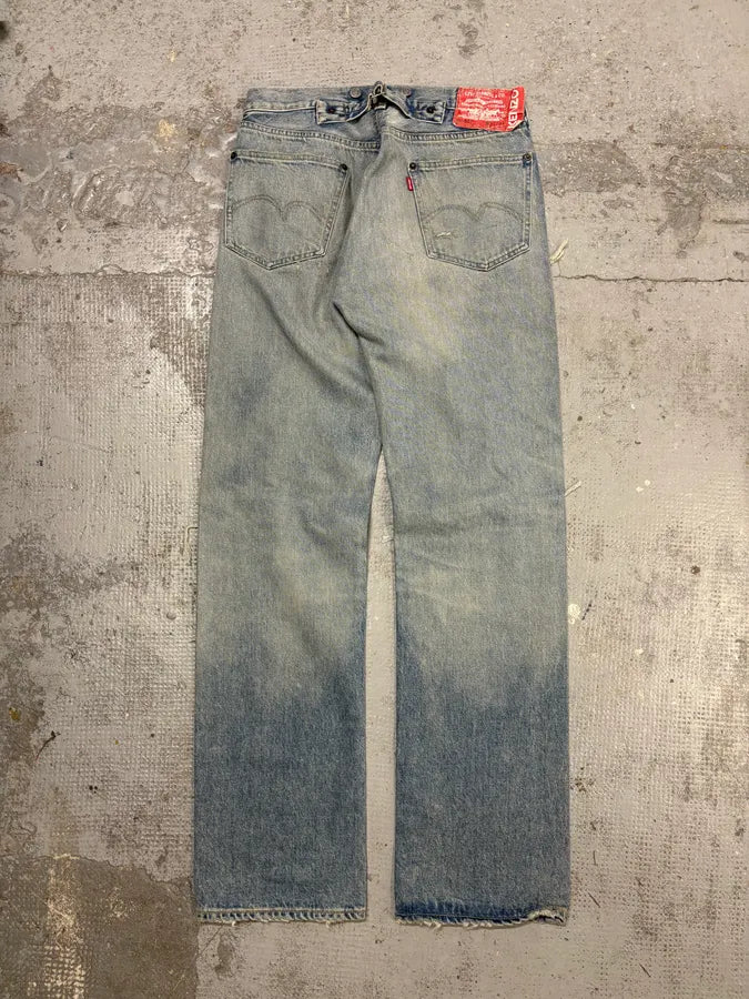 Kenzo Levi’s Destroyed Blue Denim Jeans CqCOkhA 6