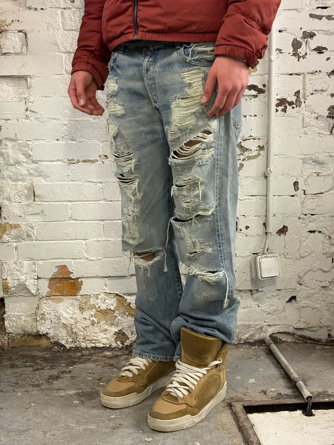 Kenzo Levi’s Destroyed Blue Denim Jeans CqCOkhA 2