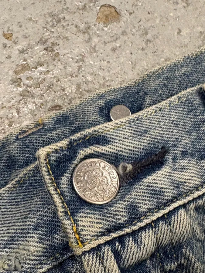 Kenzo Levi’s Destroyed Blue Denim Jeans CqCOkhA 5