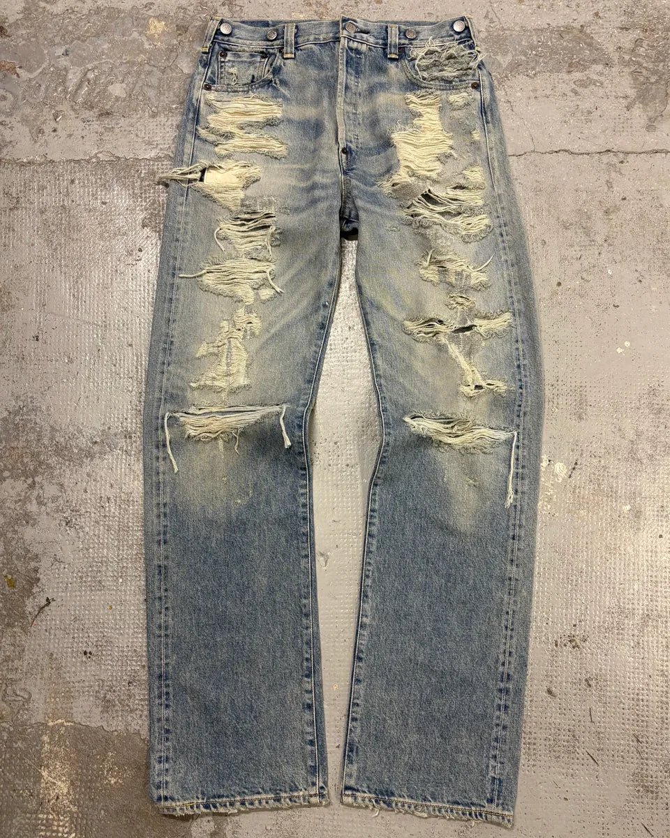 Kenzo Levi’s Destroyed Blue Denim Jeans CqCOkhA 0