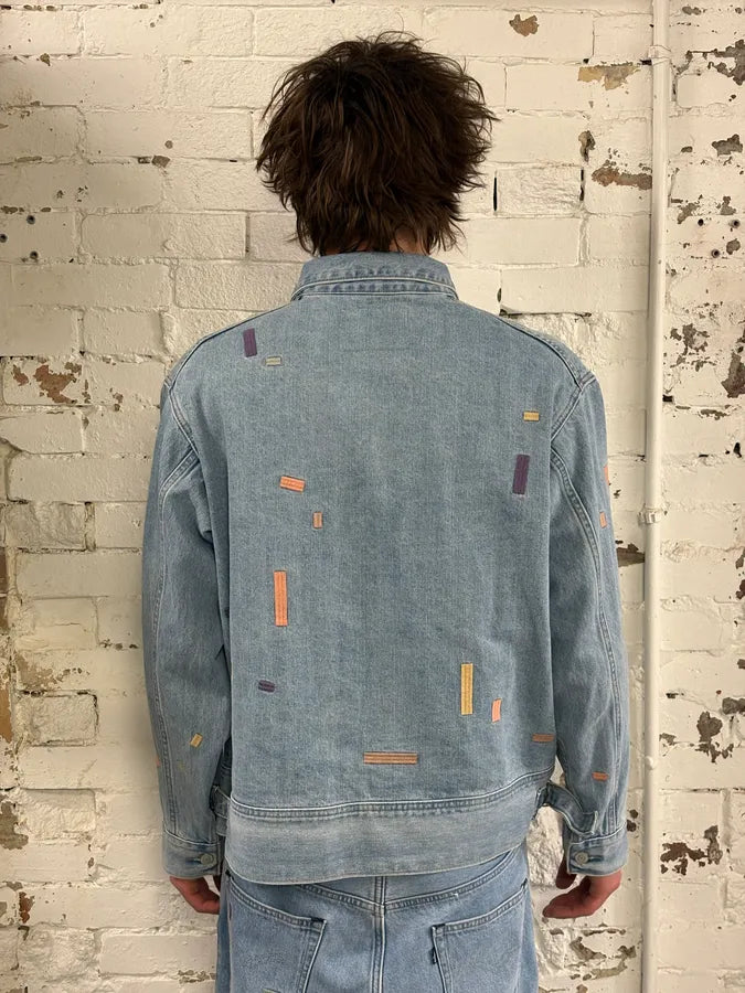 Kenzo Levi’s Embroided Blue Denim Jacket  ogrUQTE 1