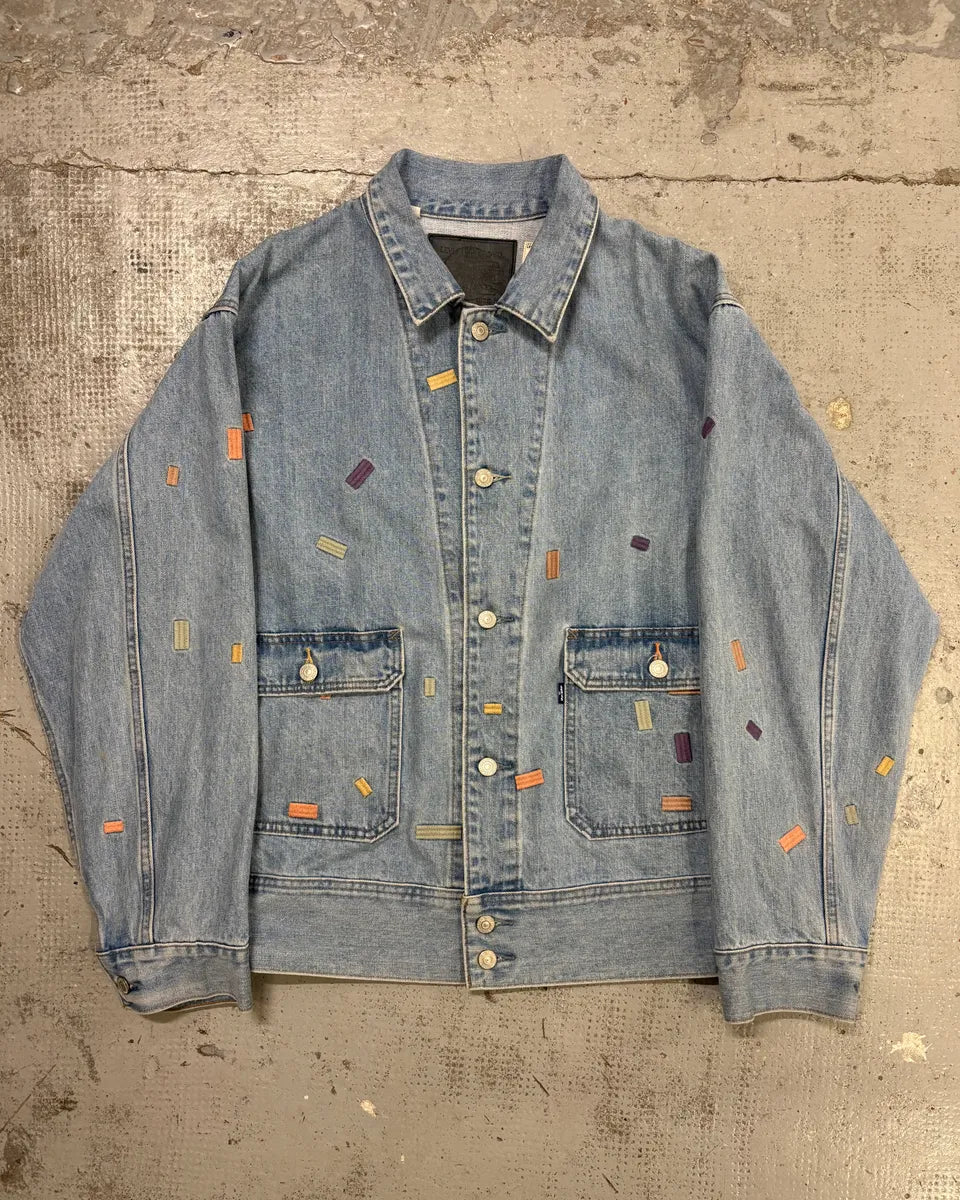 Kenzo Levi’s Embroided Blue Denim Jacket  ogrUQTE 2
