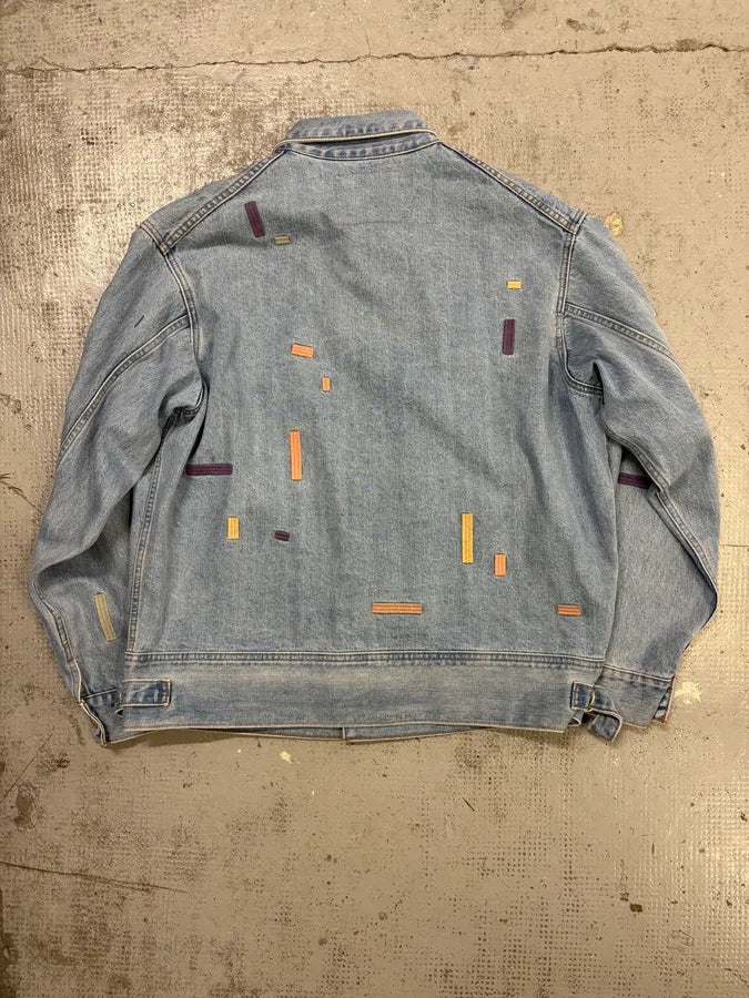 Kenzo Levi’s Embroided Blue Denim Jacket  ogrUQTE 3